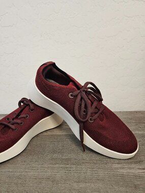 Allbirds Tree Runner Go Burgundy Wine Red Sneakers - Size 9.5